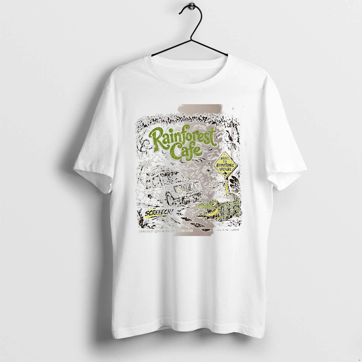 Officials Rainforest Cafe Brake For Animatronic Wildlife Kingdom Wildlife White Premium T Shirt Sweatshirt Hoodie