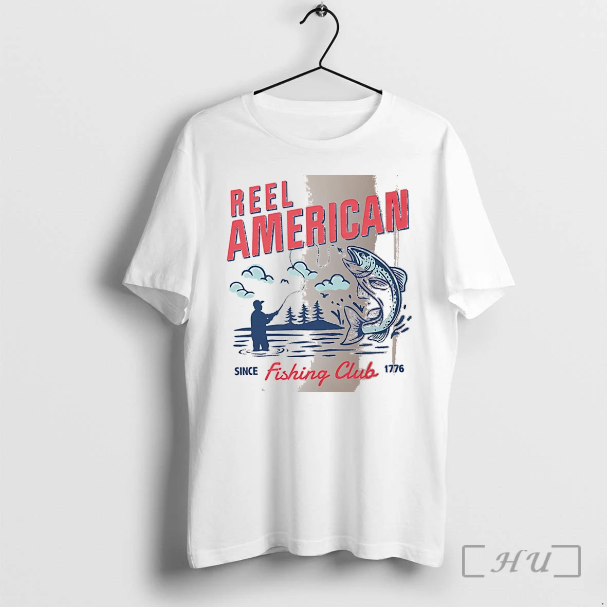 Officials Reel American Since Fishing Club 1776 Fishing White Premium T Shirts Sweater Hoodie