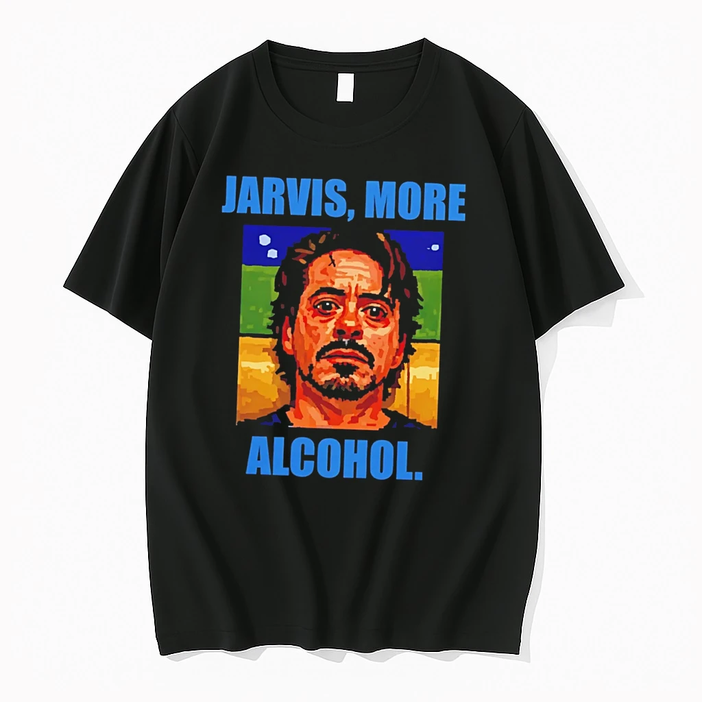 Officials Robert Downey Jr Jarvis More Alcohol Tony Stark Tee Premium T Shirt Sweatshirt Hoodie