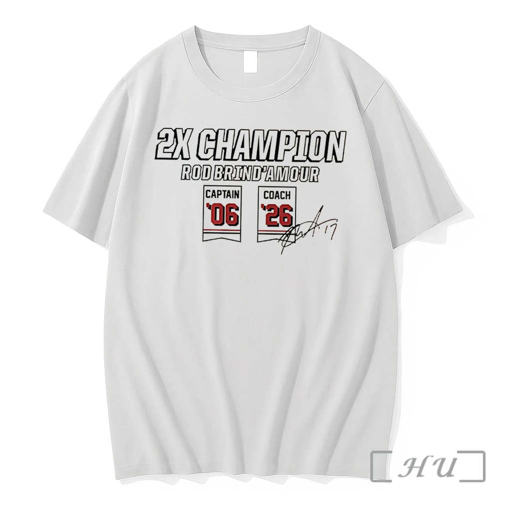 Officials Rod Brindamour Carolina Hurricanes Two Time Champion Signature Tee Premium T Shirts Sweater Hoodie