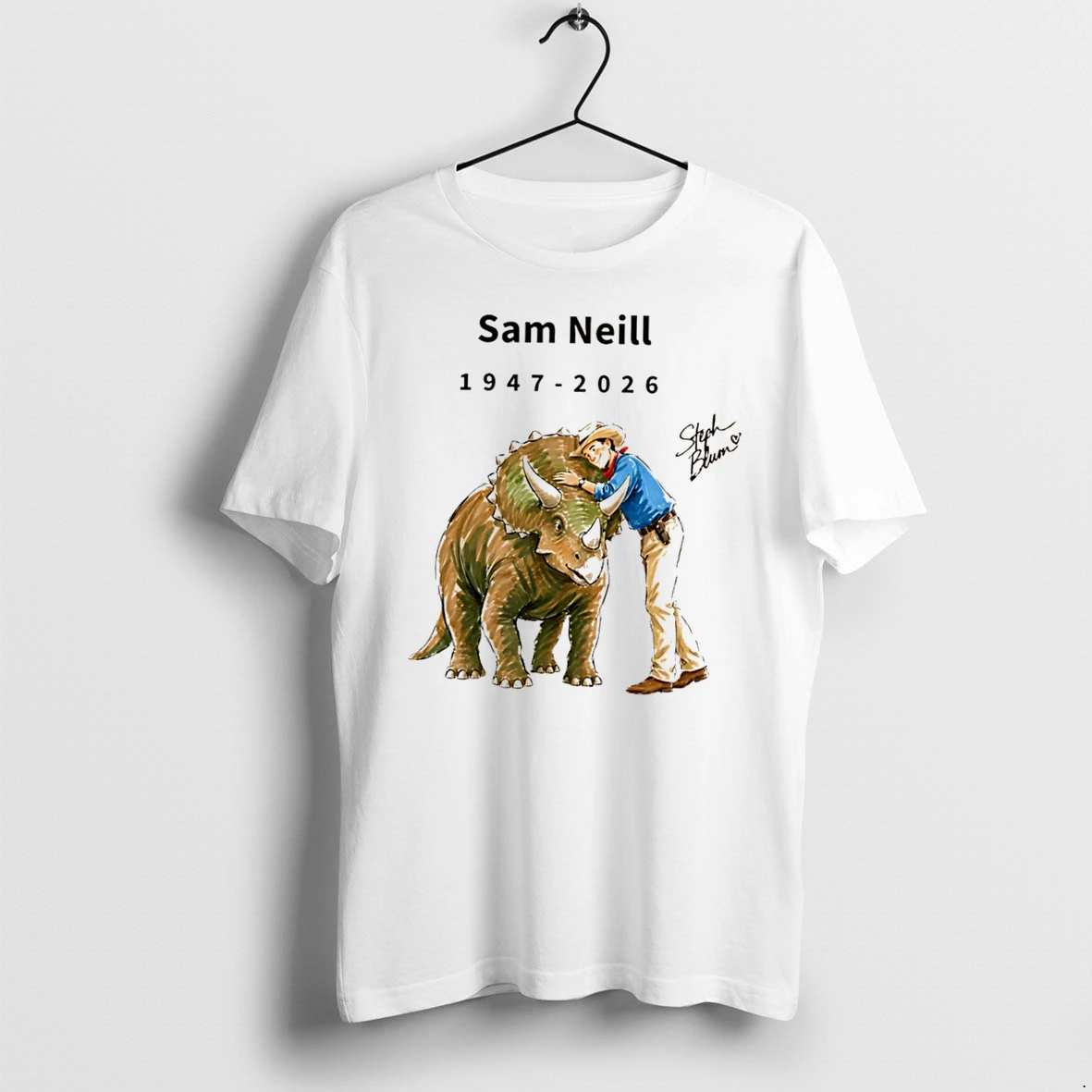 Officials Sam Neill 1947 2026 Tribute Jurassic Park Tee Premium T Shirt Sweatshirt Hoodie