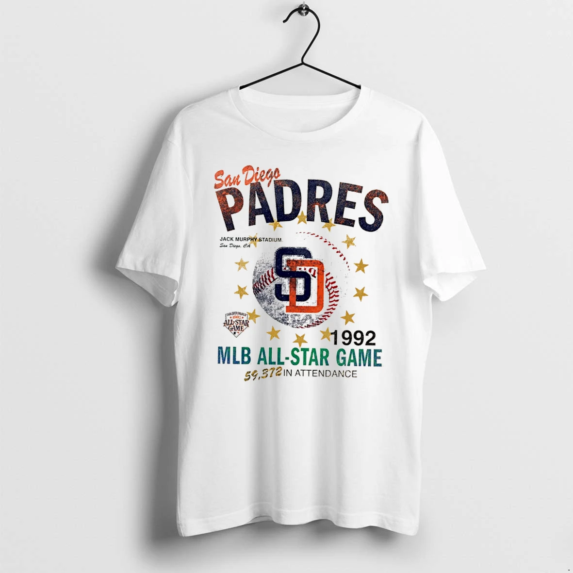 Officials San Diego Padres 1992 Mlb All Star Game Jack Murphy Stadium Tee Premium T Shirt Sweatshirt Hoodie