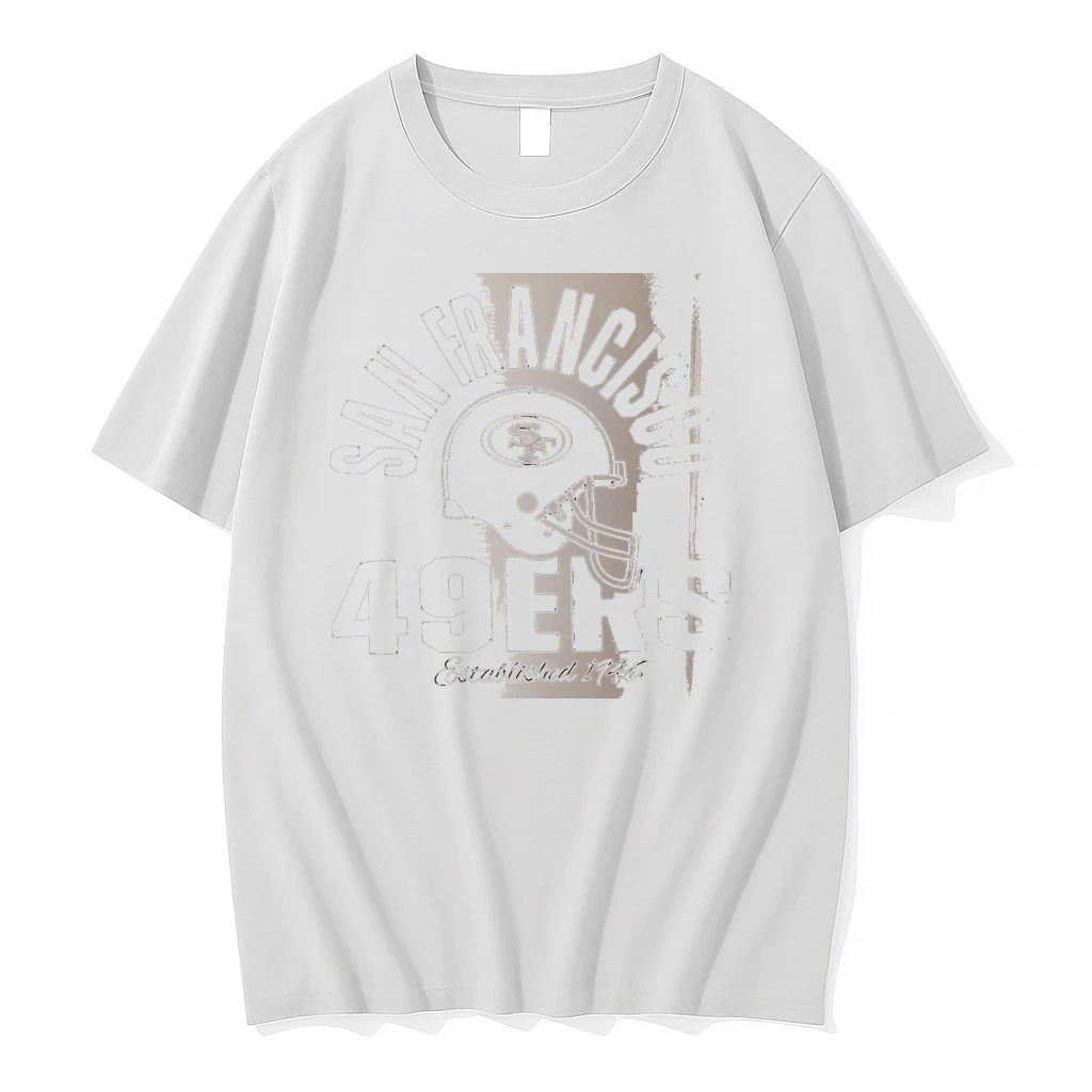 Officials San Francisco 49ers Established 1946 Nfl Football Helmet White Premium T Shirt Sweatshirt Hoodie
