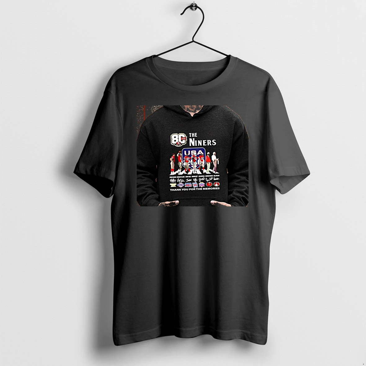 Officials San Francisco 49ers 250th Anniversary Thank You For The Memories Player Cross The Road Premium T Shirt Sweatshirt Hoodie