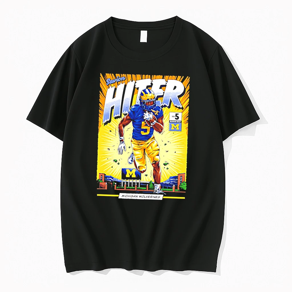 Officials Savion Hiter Michigan Wolverines Football Comic Tee Premium T Shirt Sweatshirt Hoodie