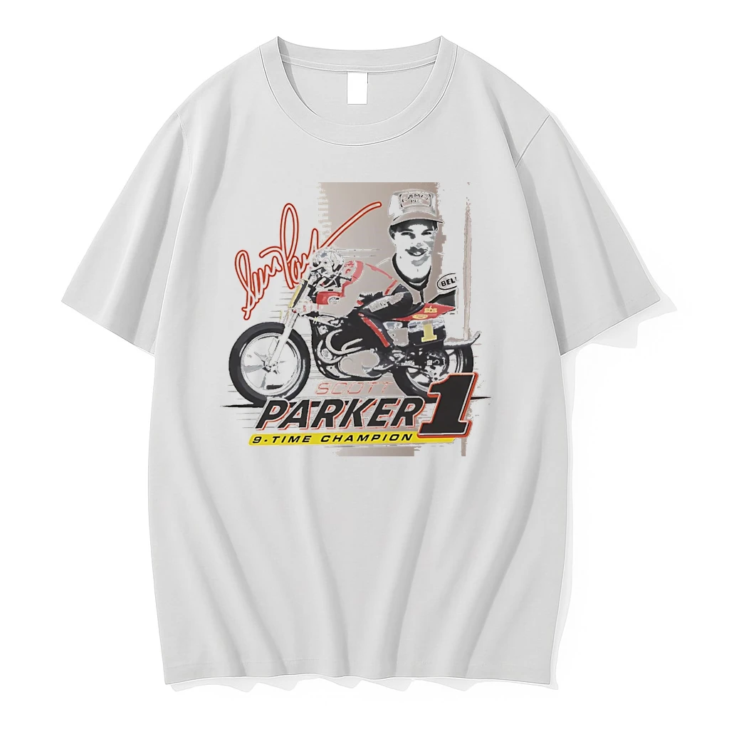 Officials Scott Parker 9 Time Champion Harley Davidson Motorcycle Racing White Premium T Shirt Sweatshirt Hoodie