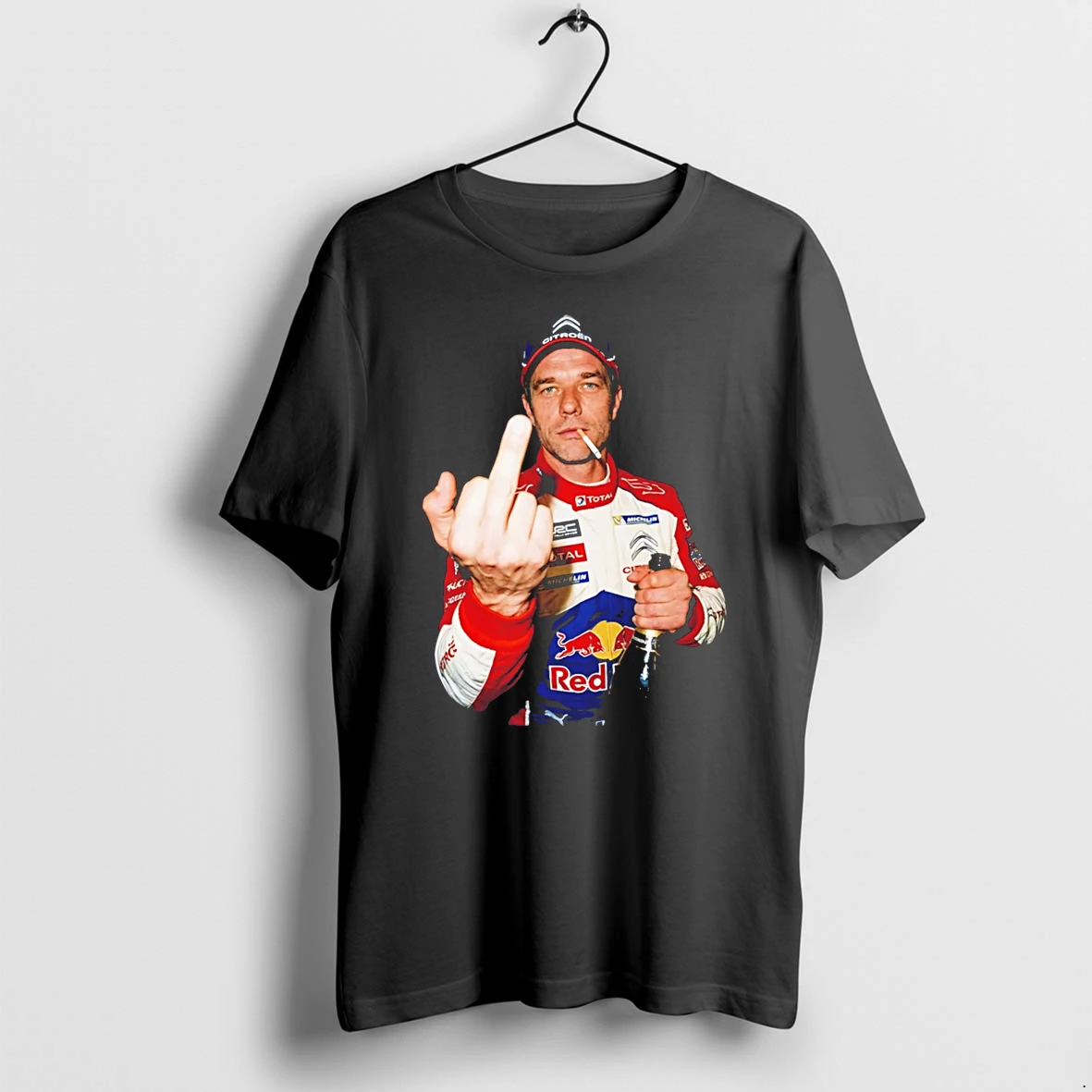Officials Sebastien Loeb Citroen Red Bull Wrc Rally Driver Middle Finger Tee Premium T Shirt Sweatshirt Hoodie