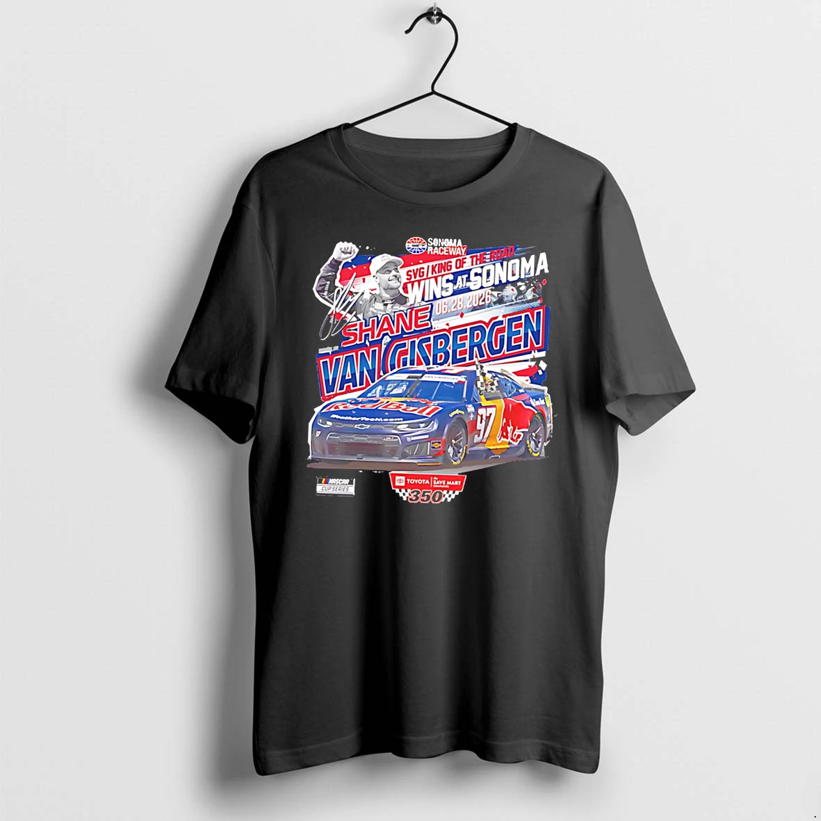 Officials Shane Van Gisbergen 2026 Toyota Save Mart 350 Winner Trackhouse Racing Tee Premium T Shirt Sweatshirt Hoodie