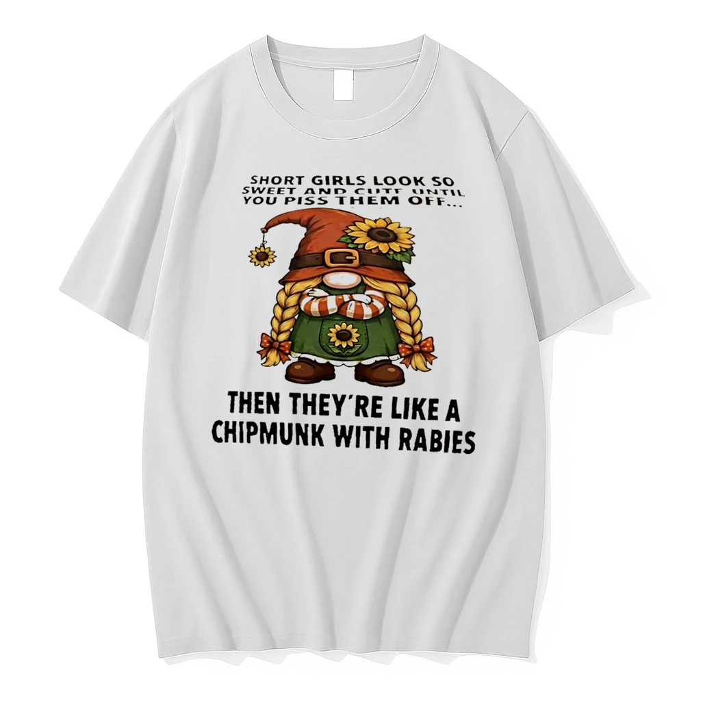 Officials Short Girls Look Sweet And Cute Until You Piss Them Off Chipmunk With Rabies Tee Premium T Shirt Sweatshirt Hoodie