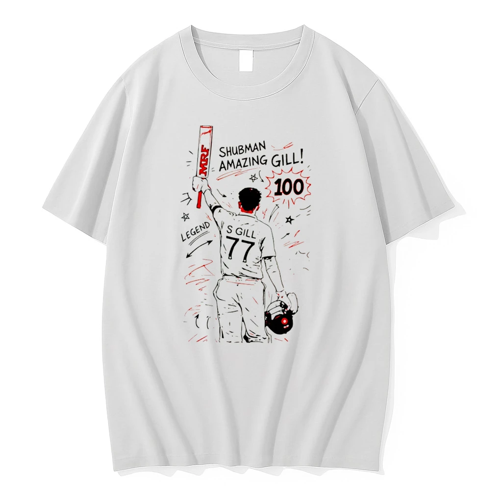 Officials Shubman Gill 77 Amazing Legend 100 Cricket Tee Premium T Shirt Sweatshirt Hoodie