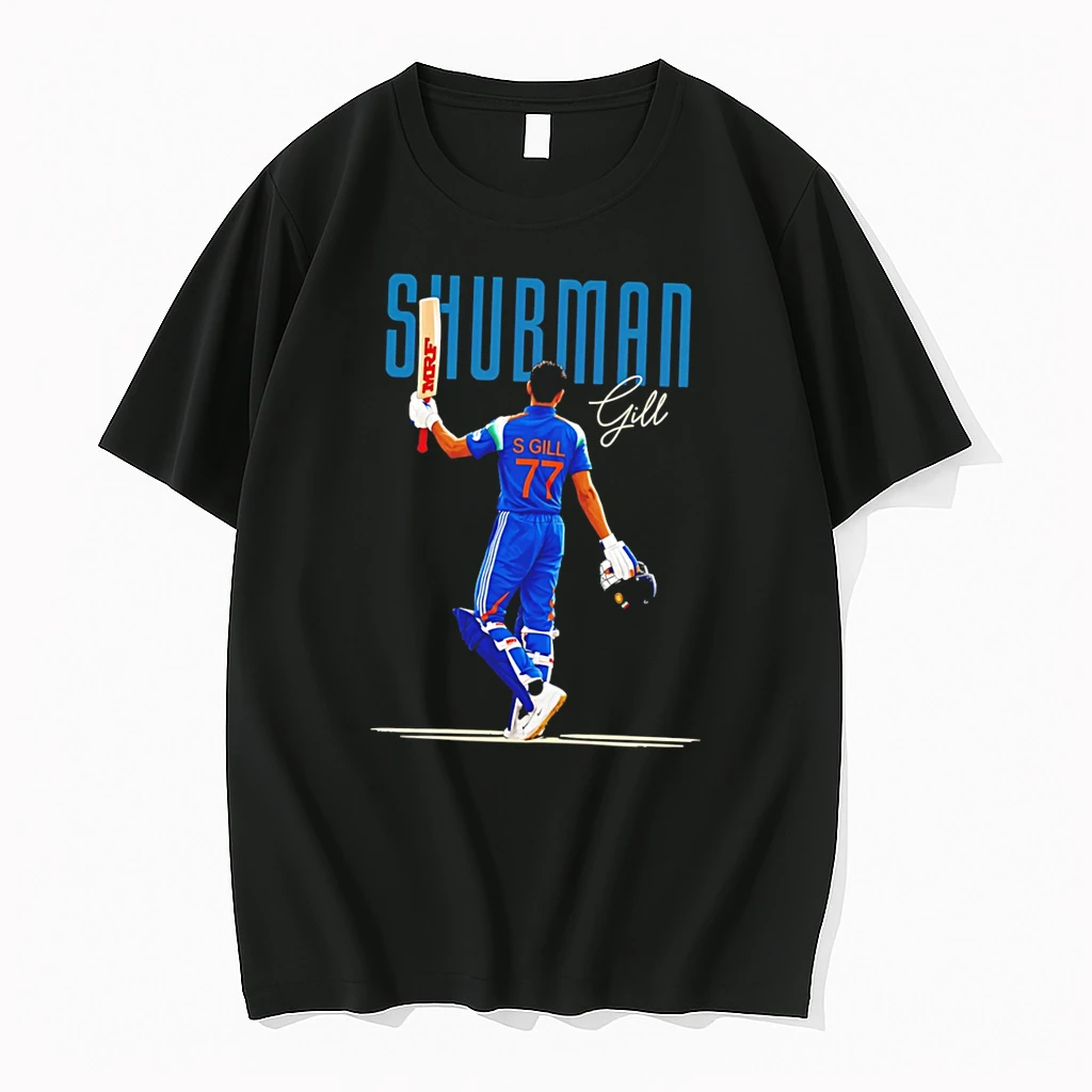 Officials Shubman Gill Indian Cricket Signature Tee Premium T Shirt Sweatshirt Hoodie