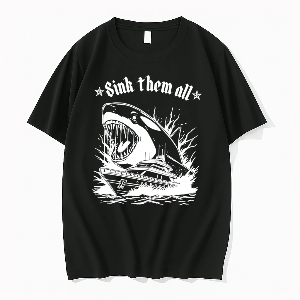 Officials Sink Them All Orca Whale Attacking Luxury Yacht Tee Premium T Shirt Sweatshirt Hoodie