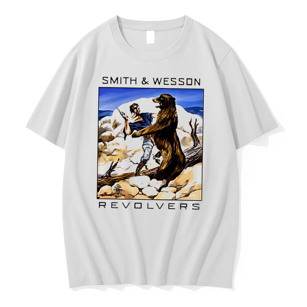 Officials Smith And Wesson Man Versus Bear Combat Tee Premium T Shirt Sweatshirt Hoodie