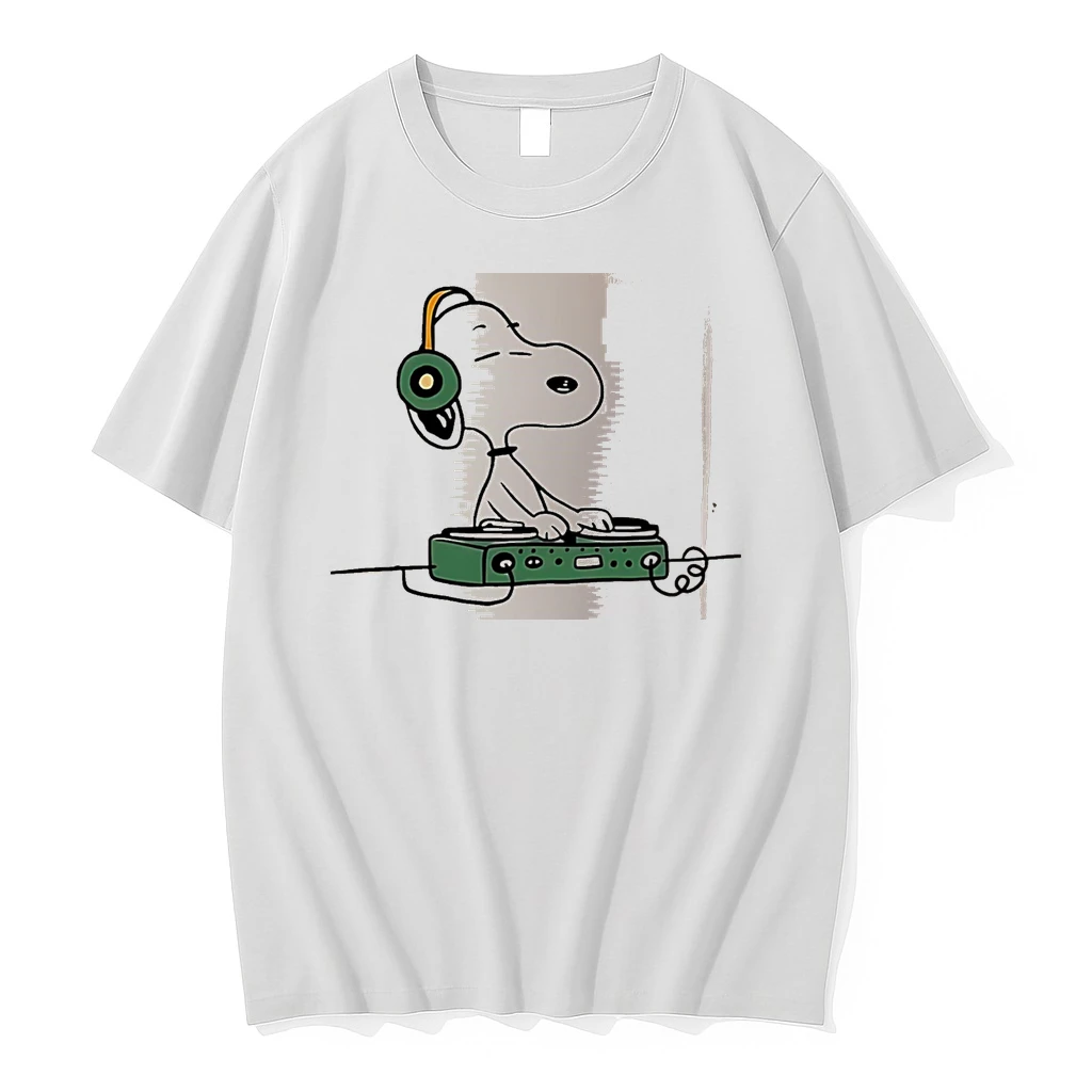 Officials Snoopy Dj With Headphones White Premium T Shirt Sweatshirt Hoodie