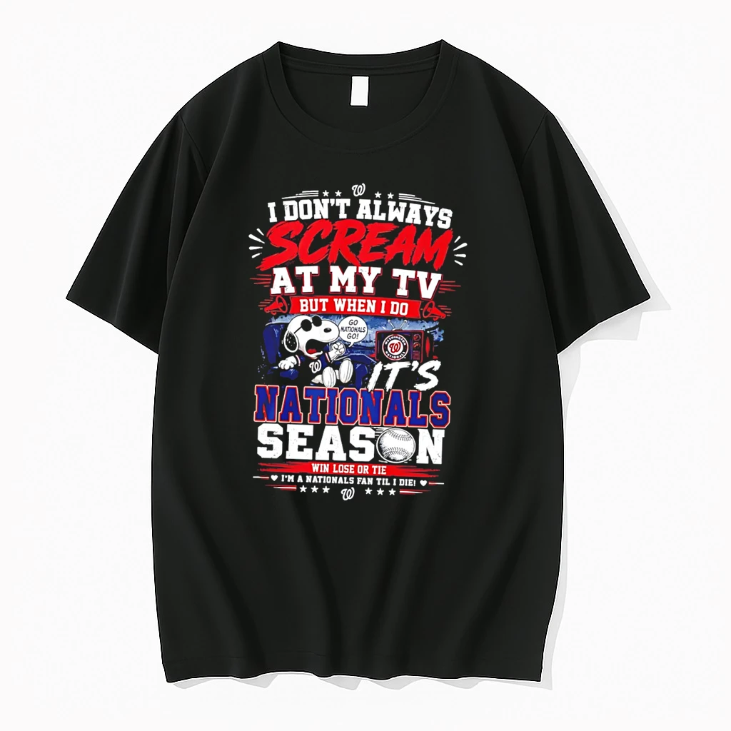 Officials Snoopy I Dont Always Scream At My Tv But When I Do Its Washington Nationals Major League Baseball Season Tee Premium T Shirt Sweatshirt Hoodie