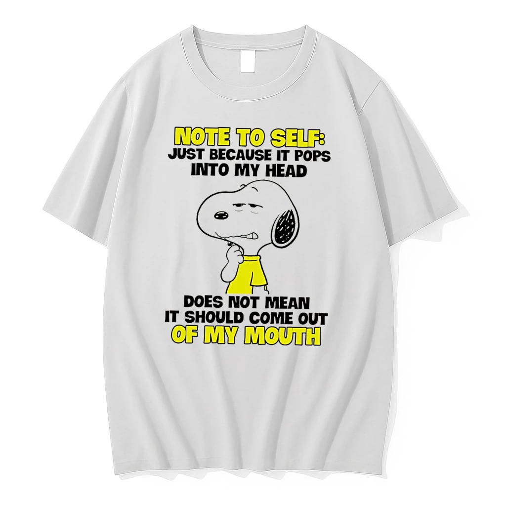 Officials Snoopy Note To Self Just Because It Pops Into My Head Tee Premium T Shirt Sweatshirt Hoodie