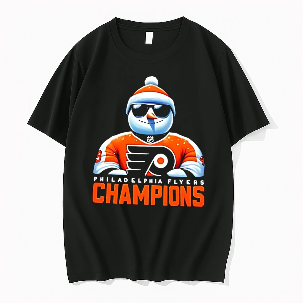 Officials Snowman Celebrating Philadelphia Flyers Champions Black Premium T Shirt Sweatshirt Hoodie