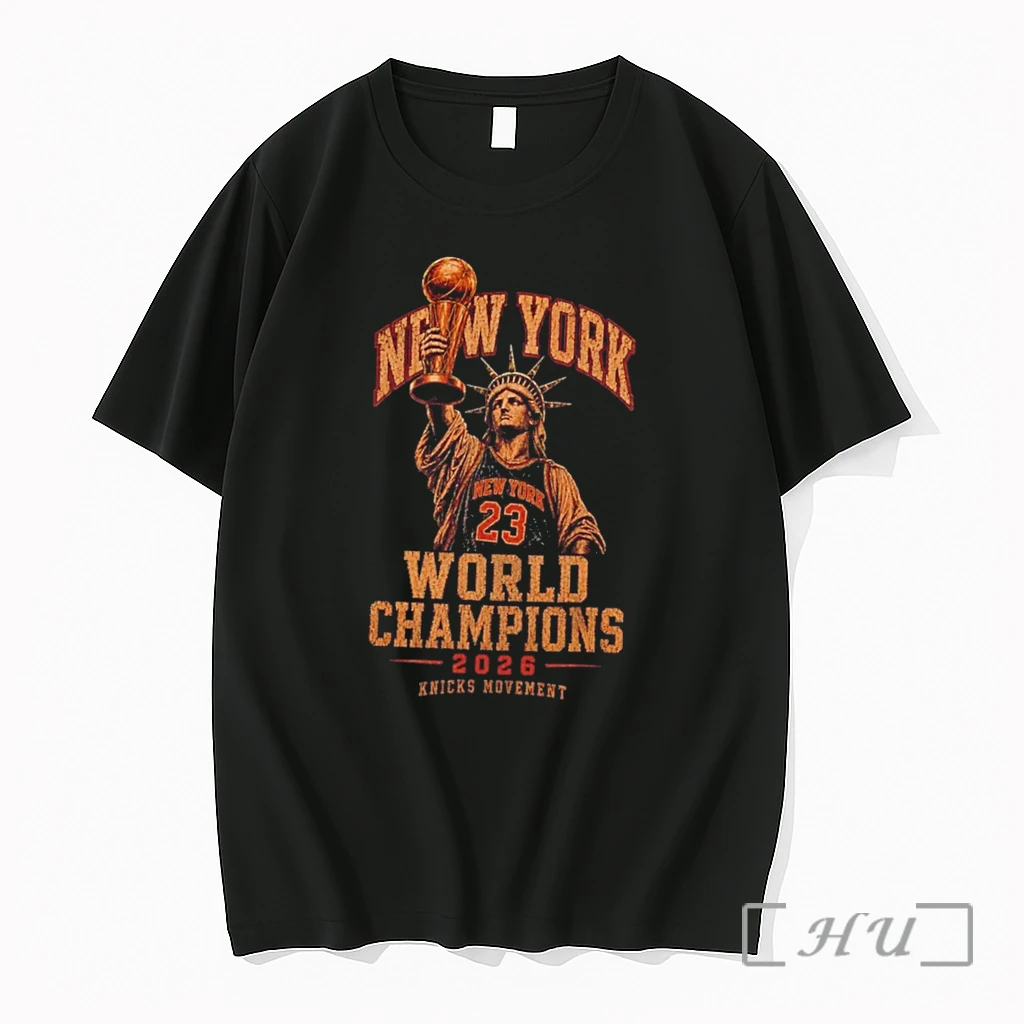 Officials Statue Of Liberty Mitchell Robinson New York Knicks World Champions 2026 Vintage Tee Premium T Shirts Sweater Hoodie