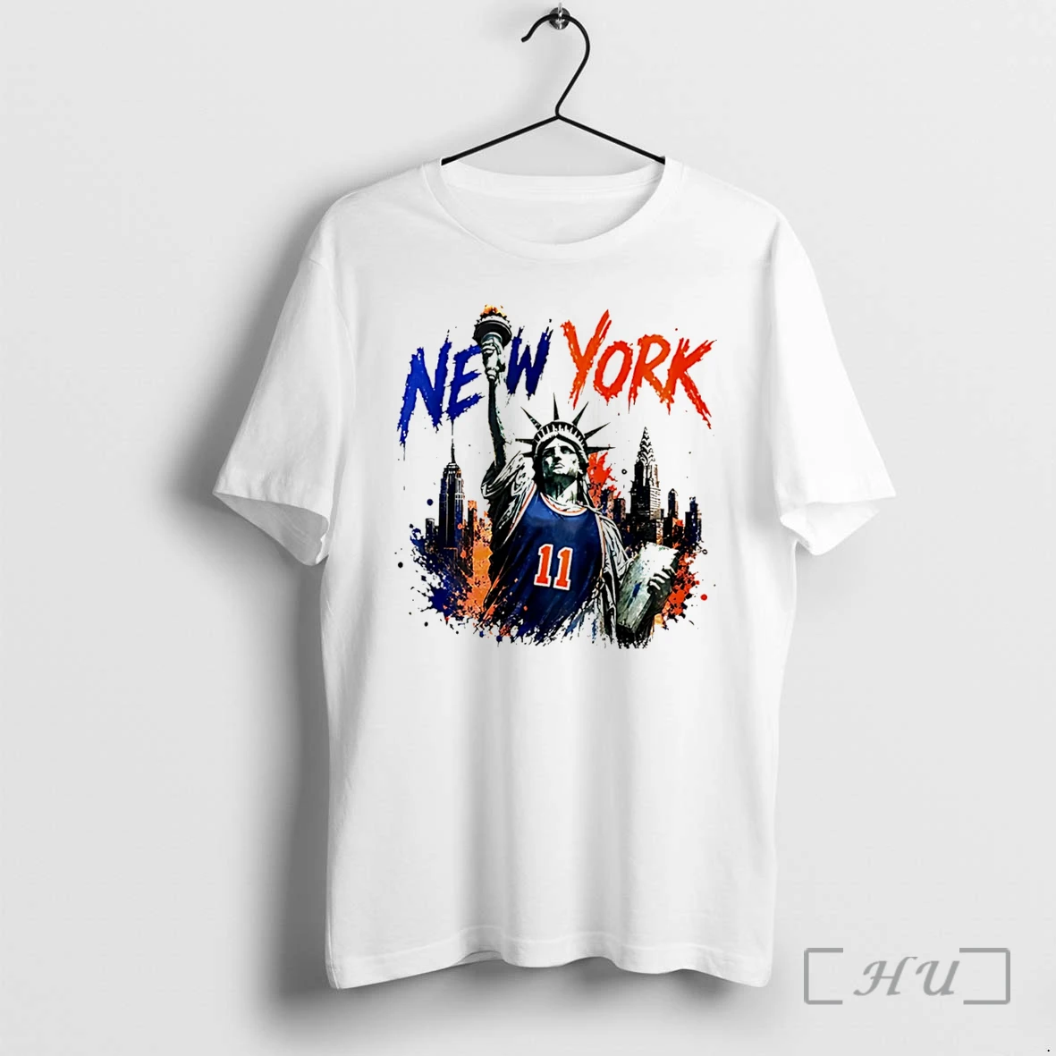 Officials Statue Of Liberty Wearing New York Knicks Jersey Vintage Tee Premium T Shirts Sweater Hoodie