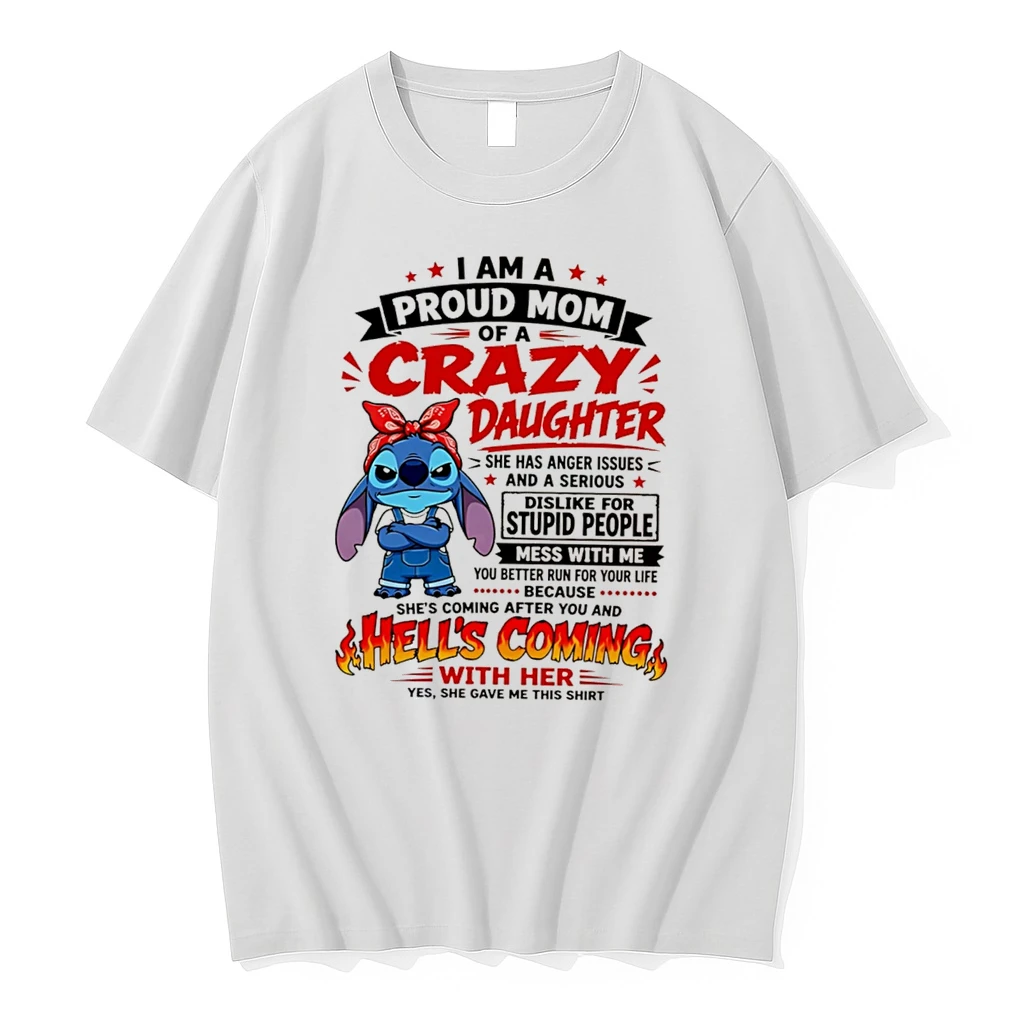 Officials Stitch Proud Mom Of A Crazy Daughter Hells Coming With Her Tee Premium T Shirt Sweatshirt Hoodie