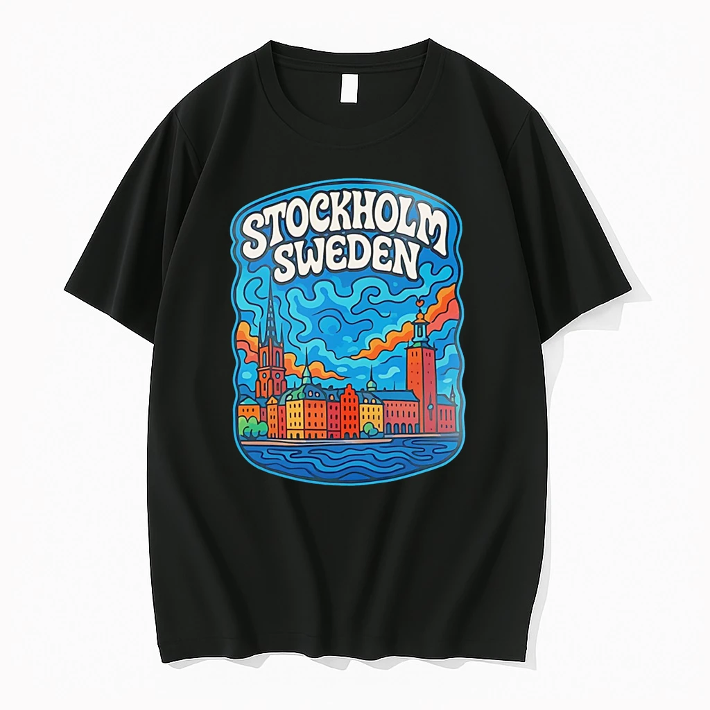 Officials Stockholm Sweden Skyline Travel Souvenir Graphic Premium T Shirt Sweatshirt Hoodie