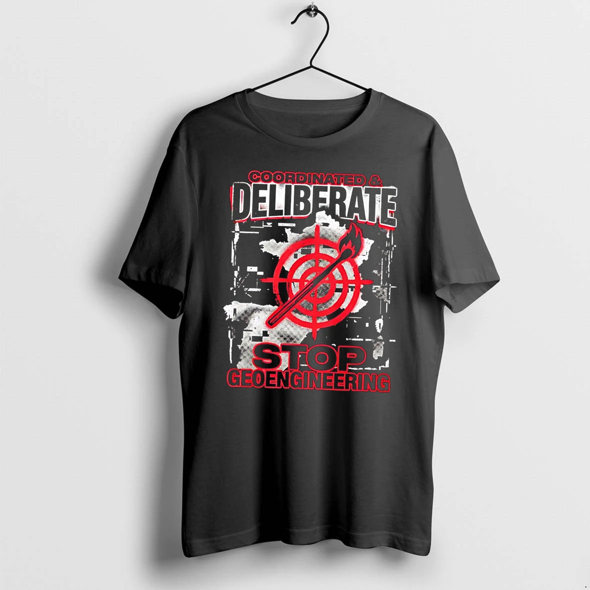 Officials Stop Geoengineering France Spain Arson Protest Tee Premium T Shirt Sweatshirt Hoodie