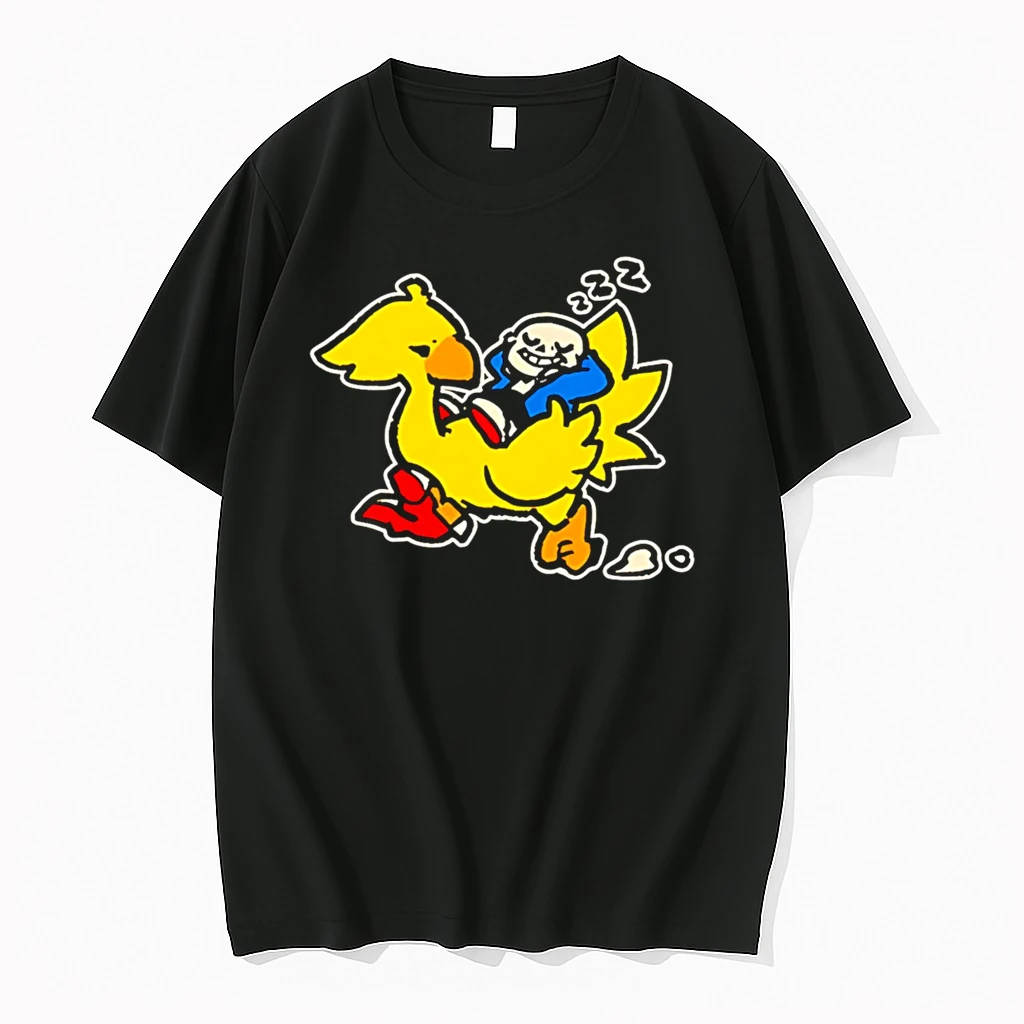 Officials Temtravel Undertale X Square Enix Sans And Chocobo Premium T Shirt Sweatshirt Hoodie
