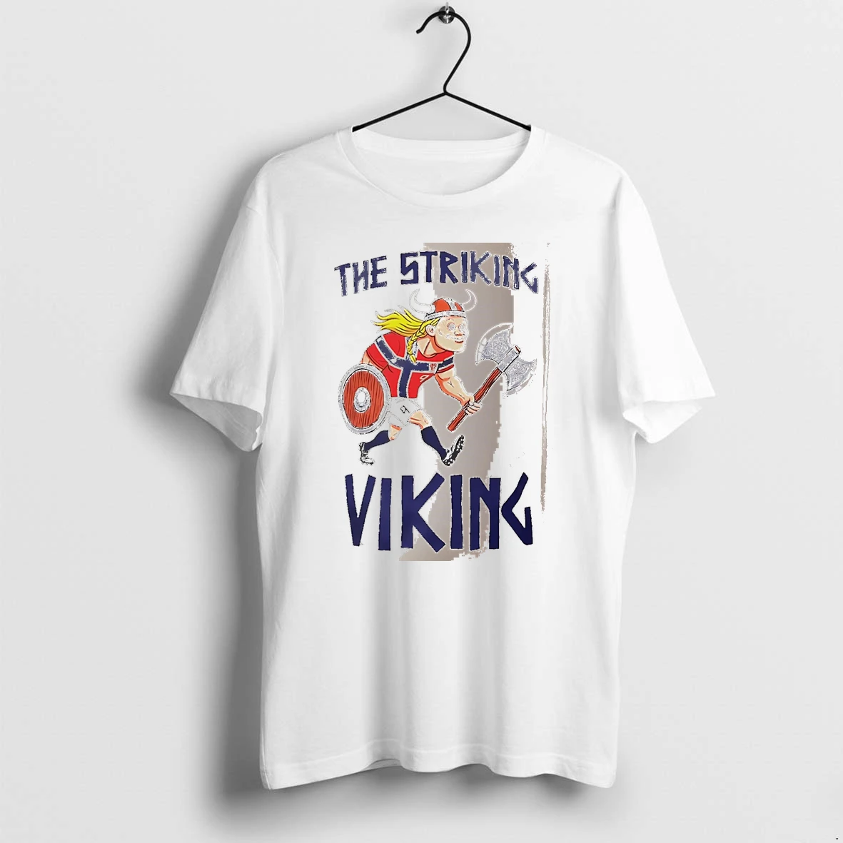 Officials The Striking Viking Soccer Player With Axe And Shield White Premium T Shirt Sweatshirt Hoodie