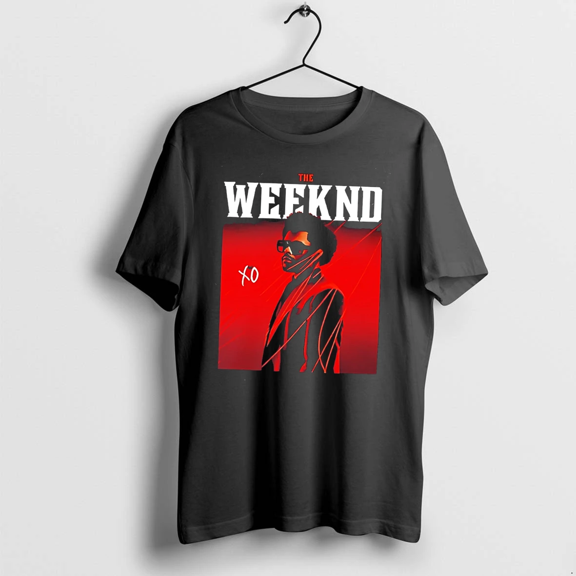 Officials The Weeknd Xo Red Lighting Portrait Tee Premium T Shirt Sweatshirt Hoodie
