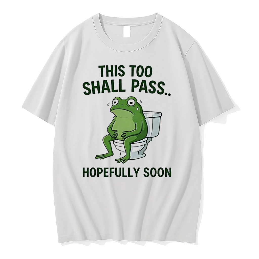 Officials This Too Shall Pass Hopefully Soon Frog On Toilet Premium T Shirt Sweatshirt Hoodie