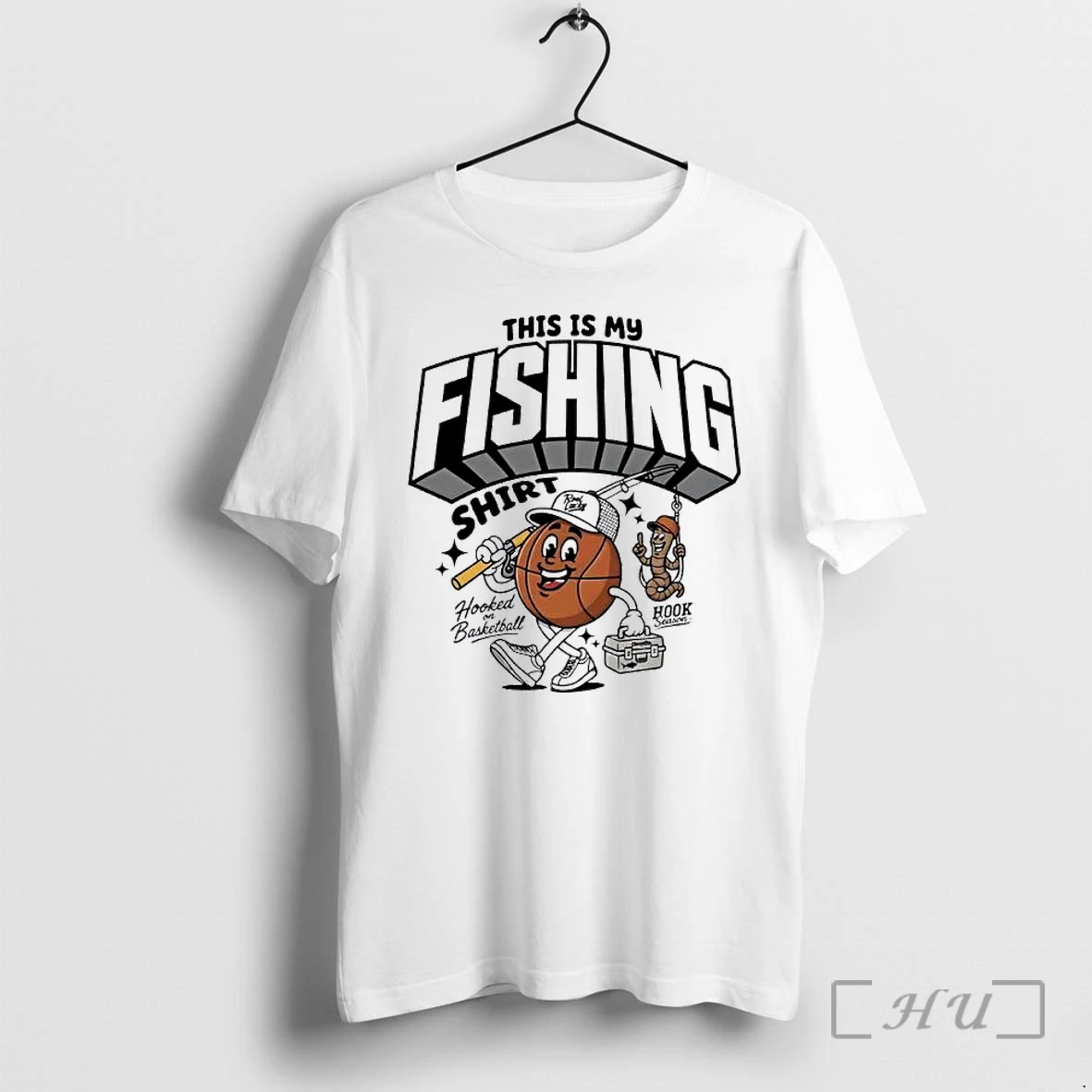 Officials This Is My Fishing Hooked On Basketball Premium T Shirts Sweater Hoodie