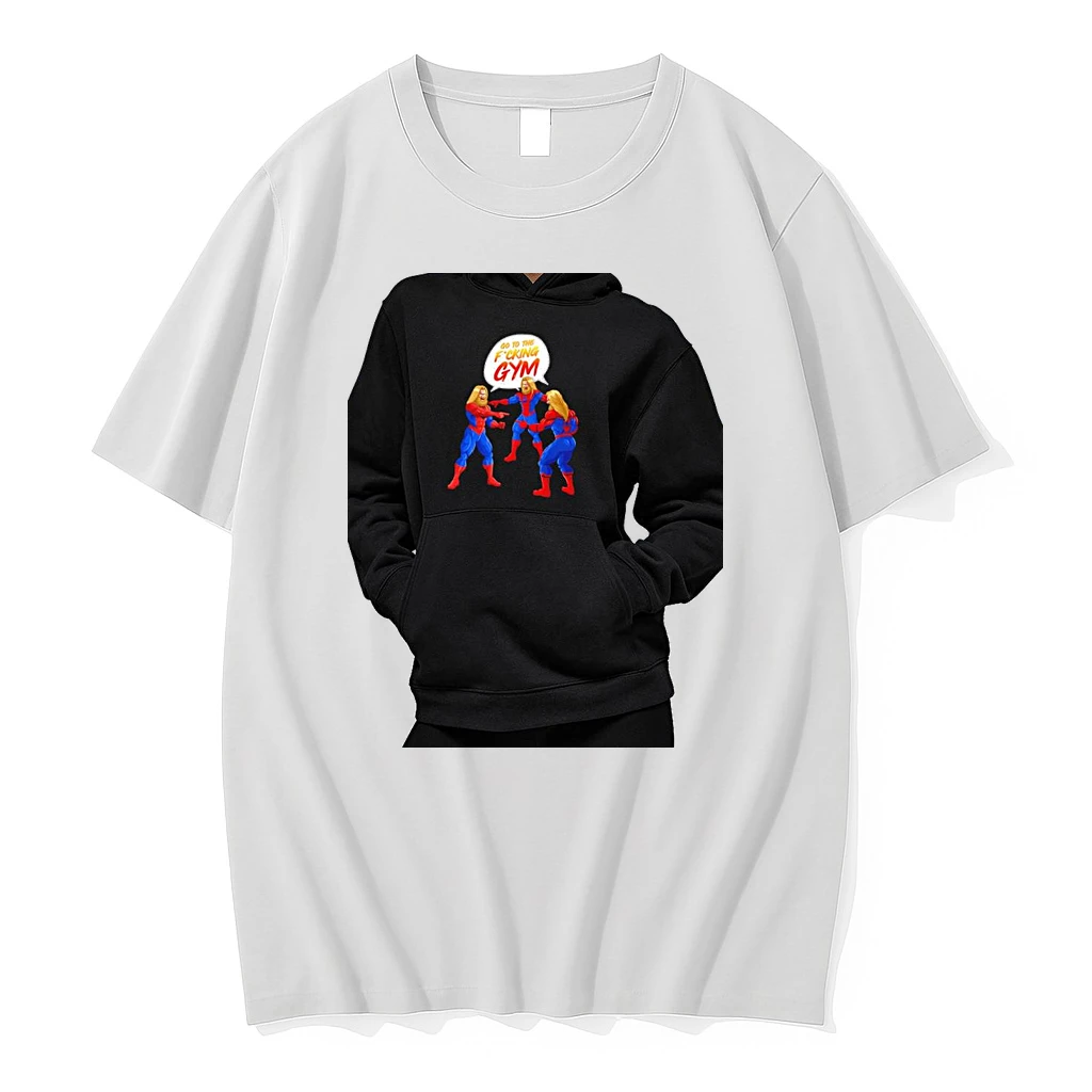 Officials Thor Spider Man Marvel Meme Go To The Fcking Gym Funny Fitness Premium T Shirt Sweatshirt Hoodie