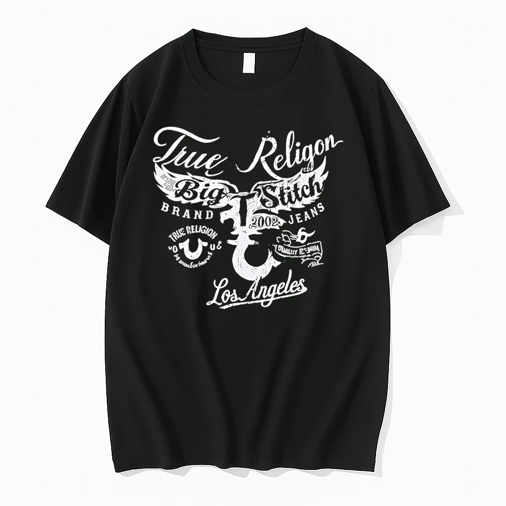Officials True Religion Big T Stitch 2002 Jeans Fashion For The Senses Los Angeles Black Premium T Shirt Sweatshirt Hoodie