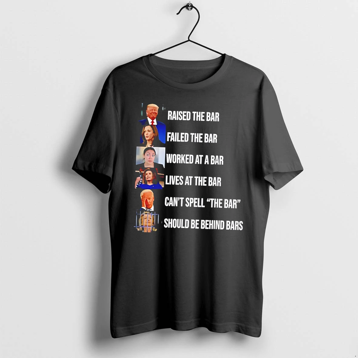 Officials Trump Harris Aoc Pelosi Biden And Clinton Political Bar Humor Tee Premium T Shirt Sweatshirt Hoodie