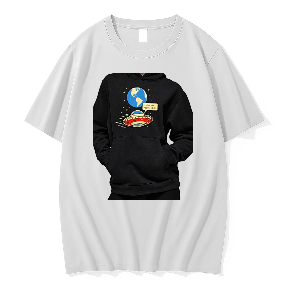 Officials Ufo Alien Planet Earth Lock The Doors Honey Humorous Science Fiction Space Premium T Shirt Sweatshirt Hoodie