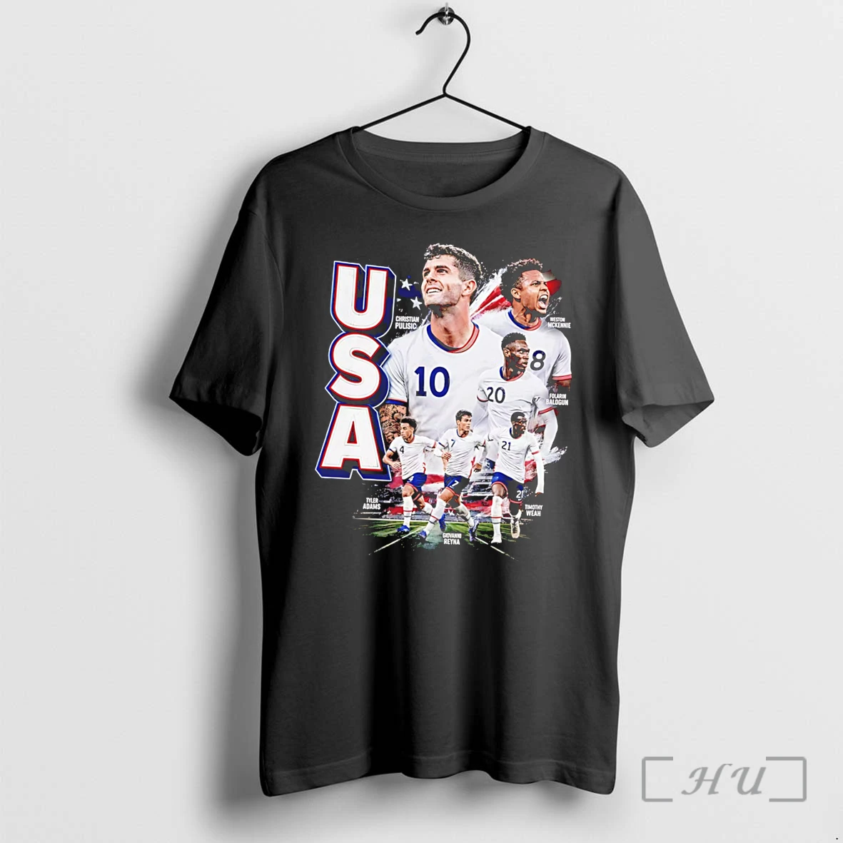 Officials Usmnt Pulisic Mckennie Balogun Adams Reyna Weah Graphic Tee Premium T Shirts Sweater Hoodie