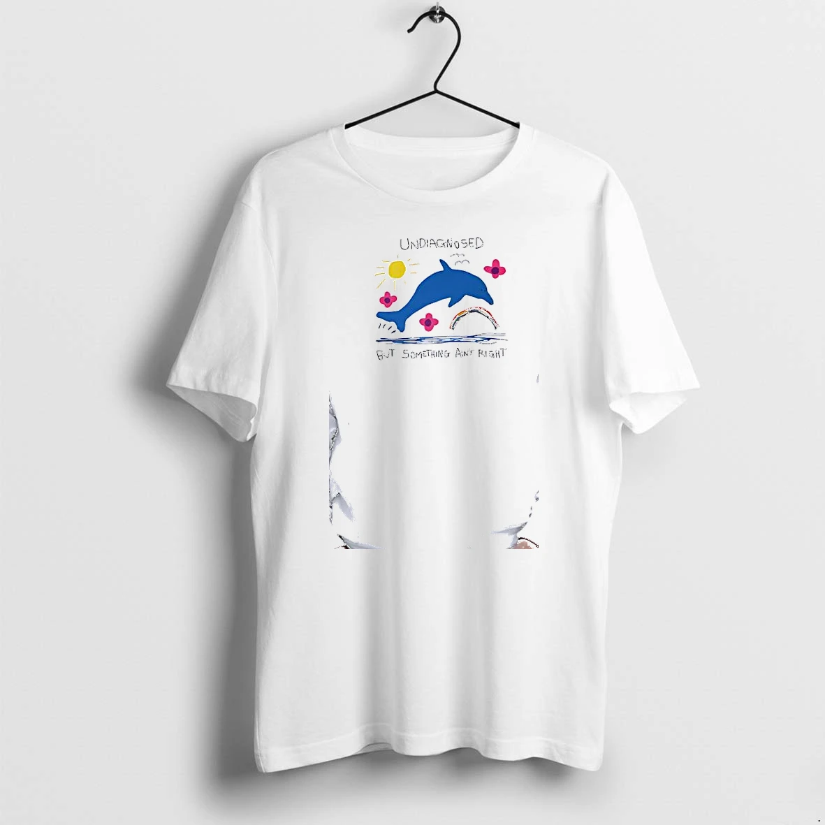 Officials Undiagnosed But Something Aint Right Dolphin Rainbow Sun Flower Premium T Shirt Sweatshirt Hoodie