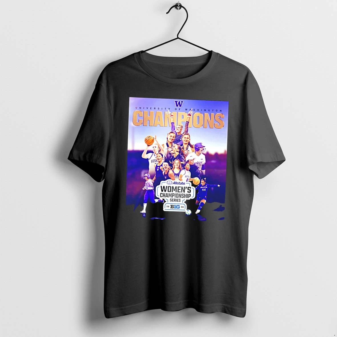 Officials University Of Washington Huskies Womens Championship Series Collage Tee Premium T Shirt Sweatshirt Hoodie