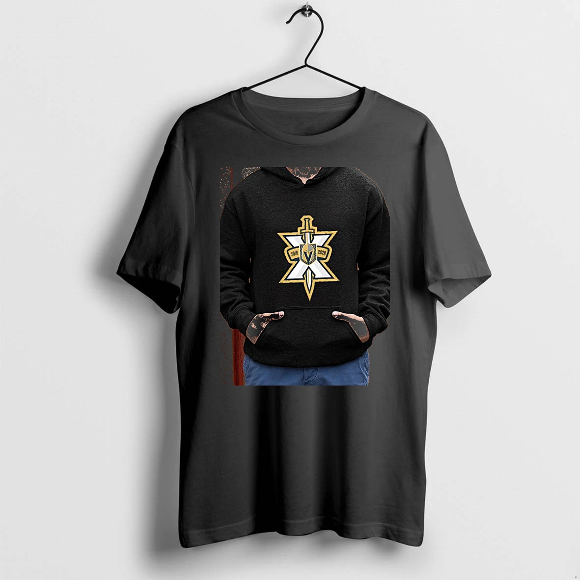 Officials Vegas Golden Knights 2016 2026 10 Year Anniversary Logo Nhl Commemorative Premium T Shirt Sweatshirt Hoodie