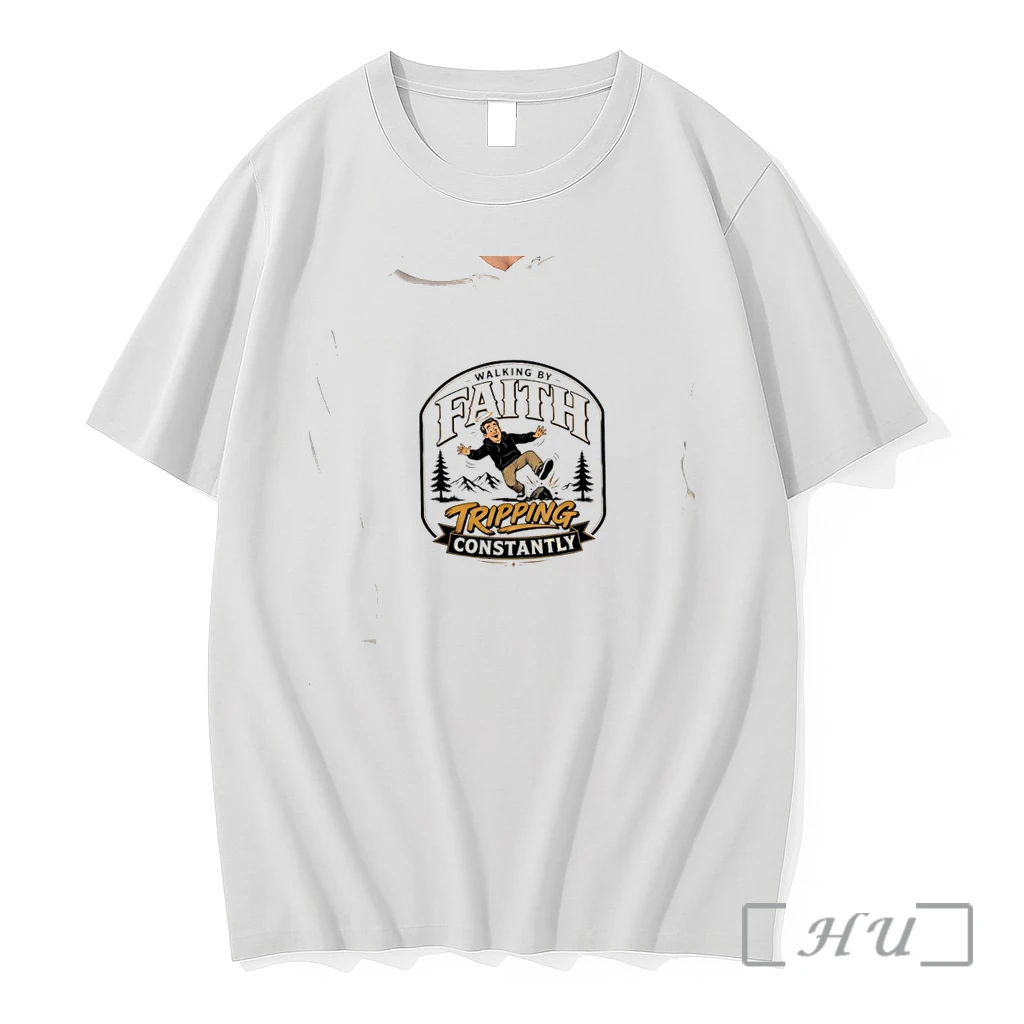 Officials Walking By Faith Tripping Constantly Man Falling Over Rock Nature Scene Funny Premium T Shirts Sweater Hoodie