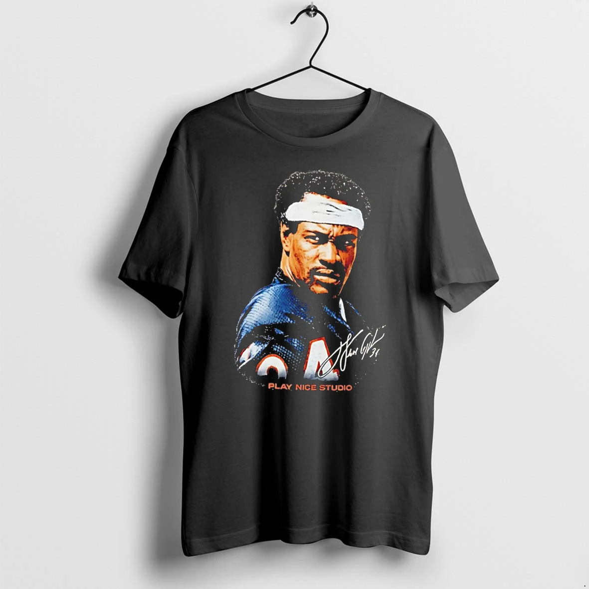 Officials Walter Payton Chicago Bears No 34 Legend Portrait Signature Tee Premium T Shirt Sweatshirt Hoodie
