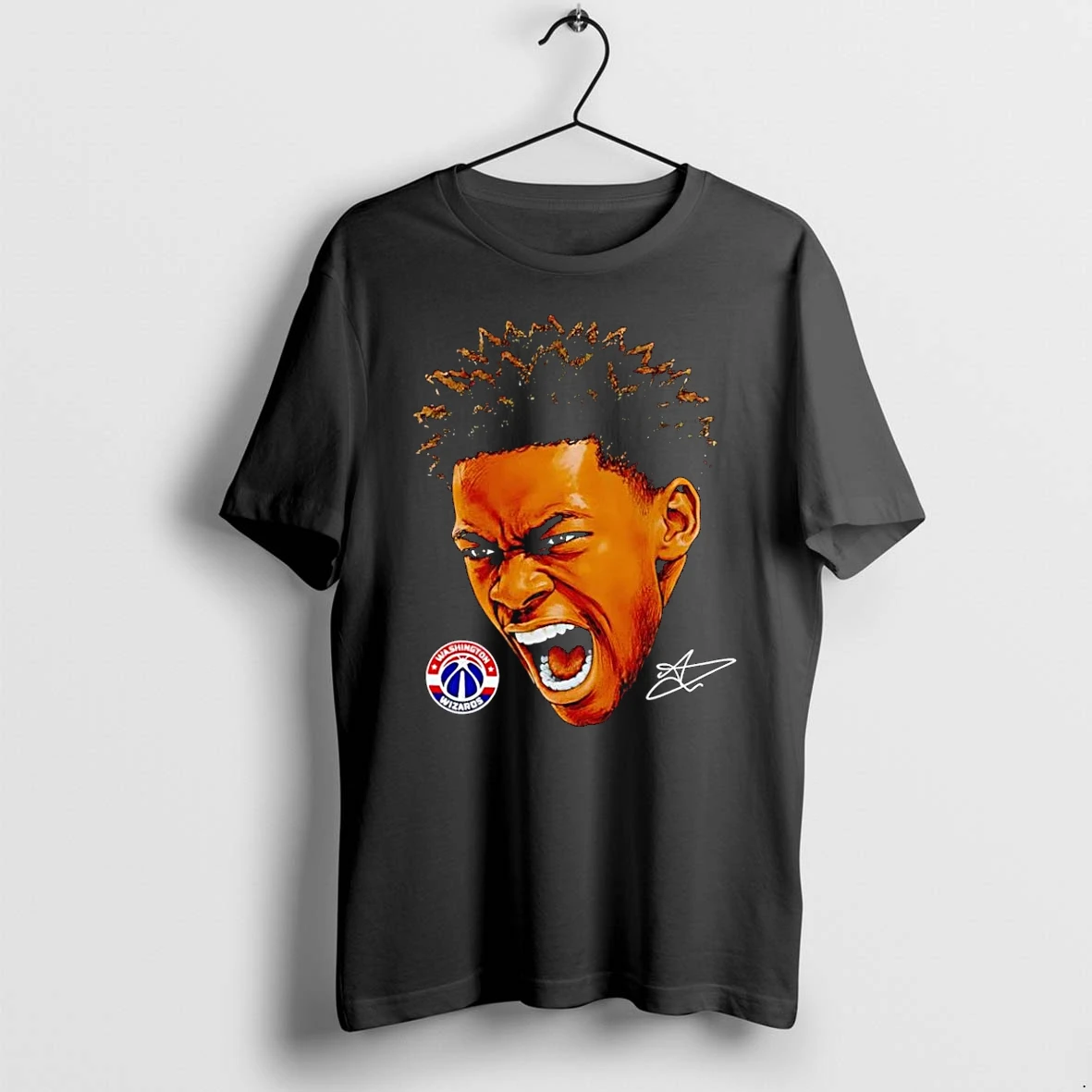 Officials Washington Wizards Basketball Player Screaming Illustration Black Premium T Shirt Sweatshirt Hoodie
