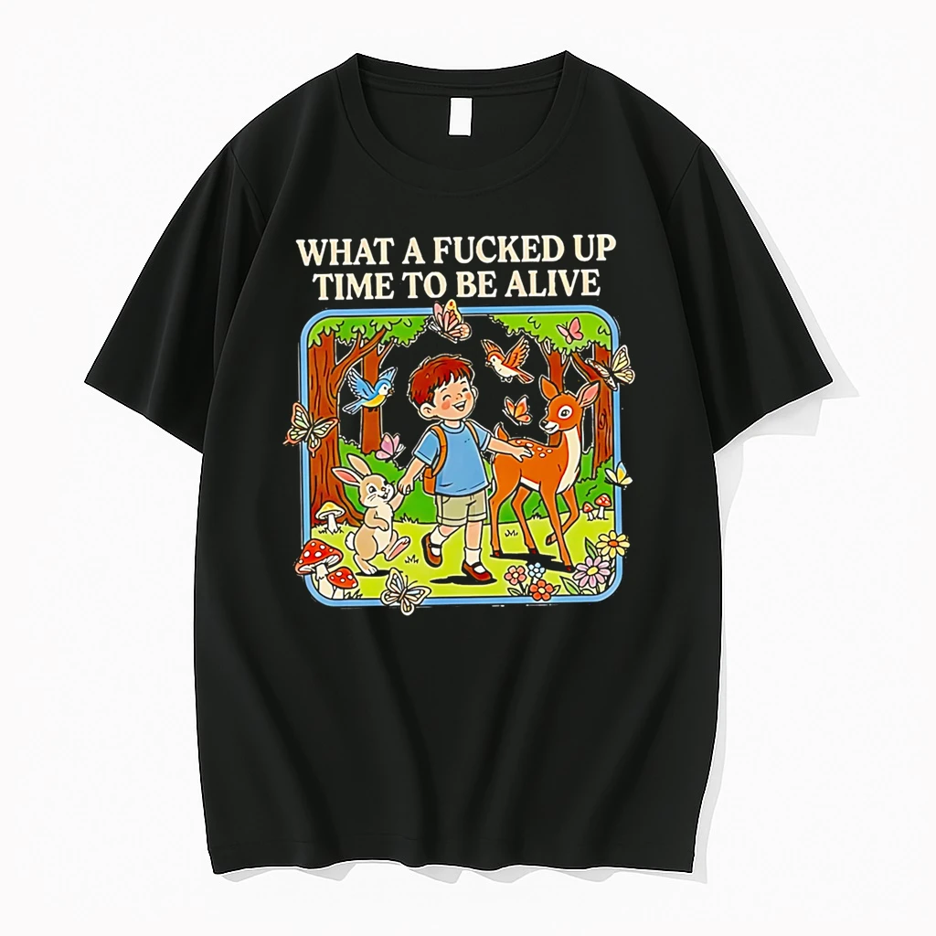 Officials What A Fucked Up Time To Be Alive Boy With Animals Premium T Shirt Sweatshirt Hoodie