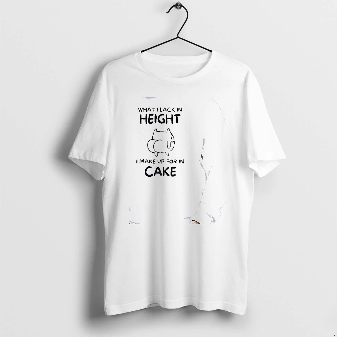 Officials What I Lack In Height I Make Up For In Cake Cat Meme Premium T Shirt Sweatshirt Hoodie