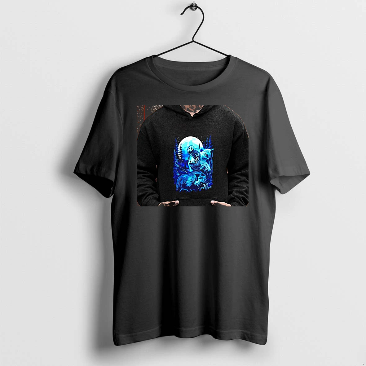 Officials Wild Boar And Forest Moonlight Moon Animal Wildlife Night Nature Silhouette Premium T Shirt Sweatshirt Hoodie