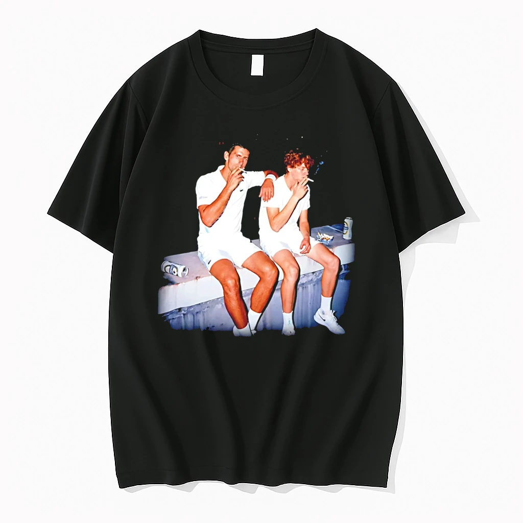 Officials Wimbledon 2026 Mens Singles Germany Novak Djokovic Italy Jannik Sinner Smoking Tee Premium T Shirt Sweatshirt Hoodie