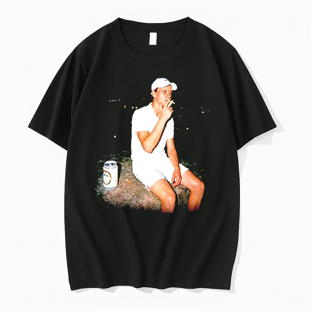 Officials Wimbledon 2026 Mens Singles Italy Jannik Sinner Smoking Tee Premium T Shirt Sweatshirt Hoodie
