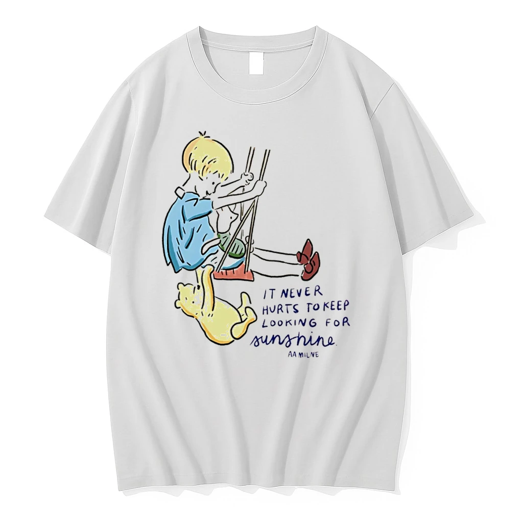Officials Winnie The Pooh It Never Hurts To Keep Looking For Sunshine Quote Tee Premium T Shirt Sweatshirt Hoodie