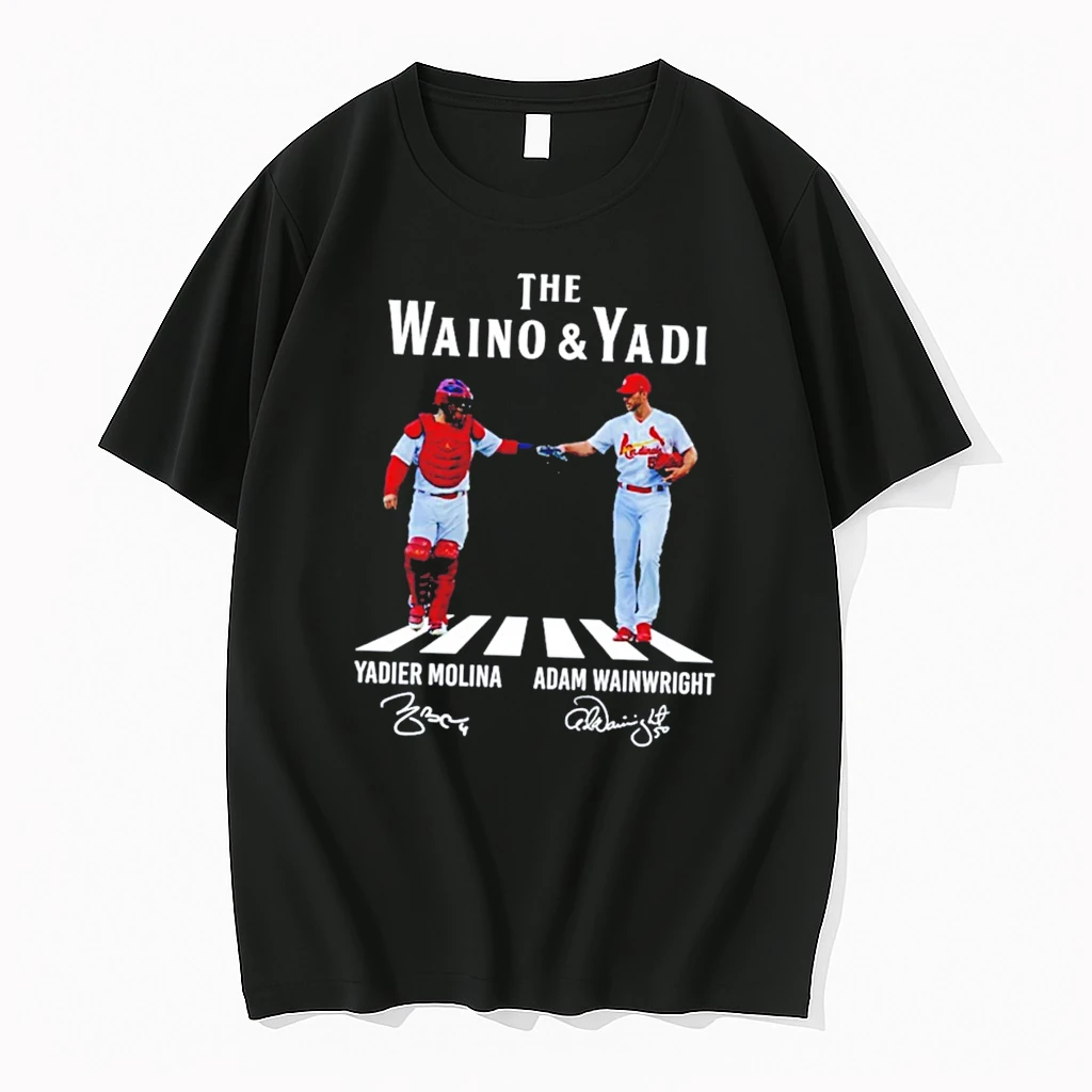 Officials Yadier Molina And Adam Wainwright St Louis Cardinals The Waino Yadi Signature Tee Premium T Shirt Sweatshirt Hoodie