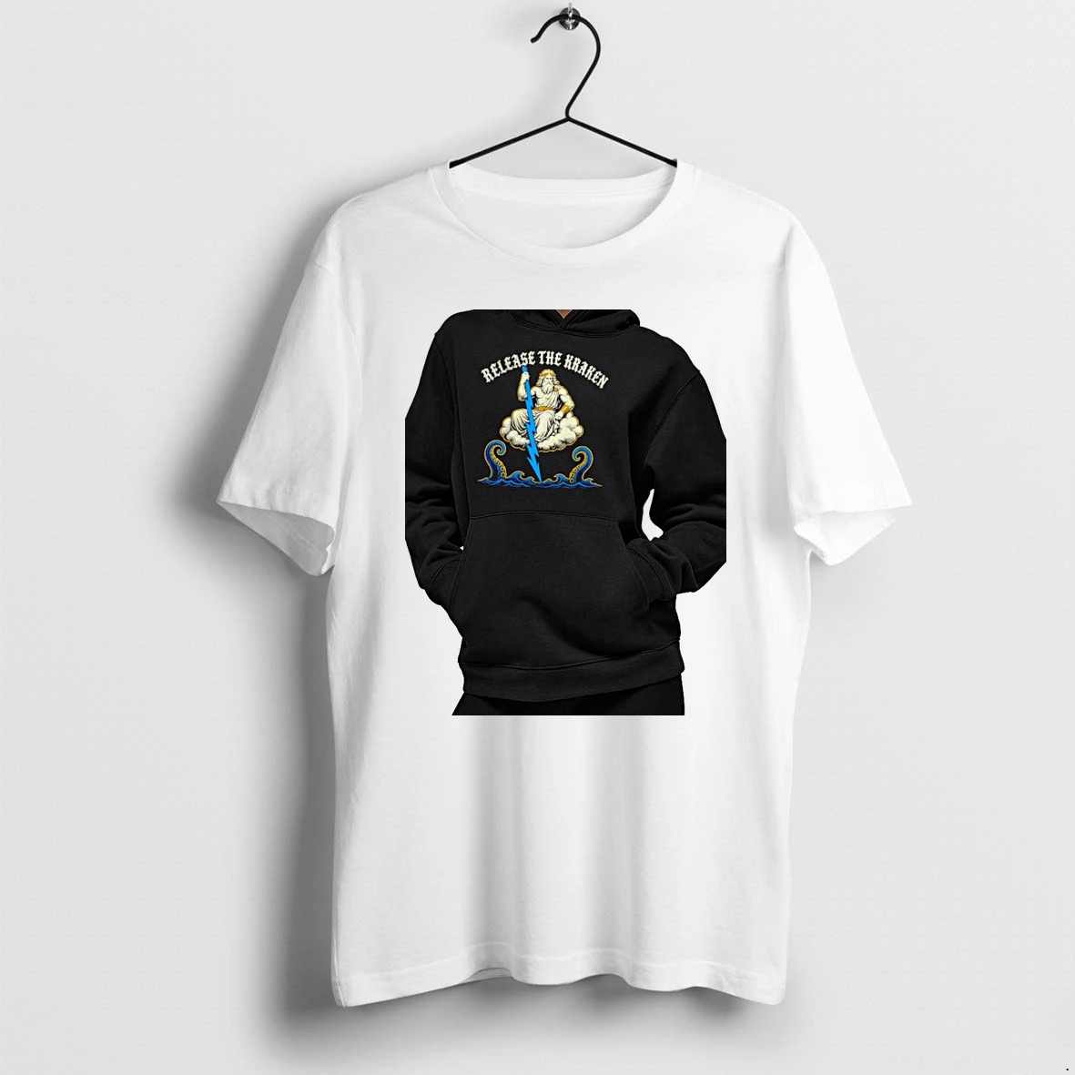 Officials Zeus Release The Kraken Mythology Greek God Of Thunder Sea Monster Lightning Premium T Shirt Sweatshirt Hoodie